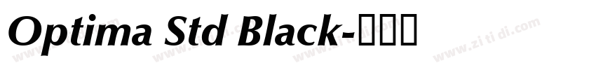 Optima Std Black字体转换